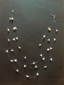 3 Strand Floating Necklace