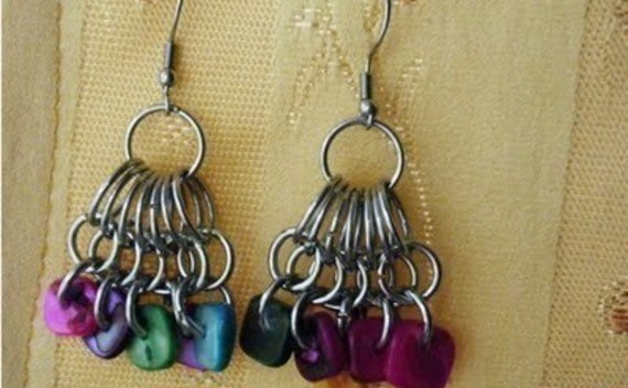 Peacock Chain Earrings