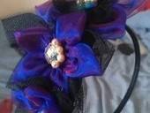 Black And Purple Fascinator.