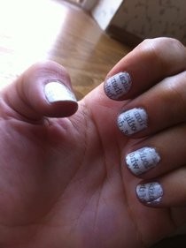 Newspaper Print Nails
