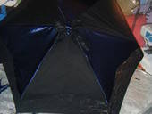 Blue And Black With Lace Parasol
