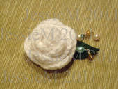 Crocheted Rose Pins/Brooches