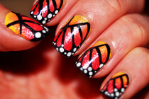 Monarch Butterfly Nails