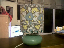 Upcycled Applique Retro Lamp