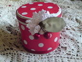 Polka Dot Biscuit Tin