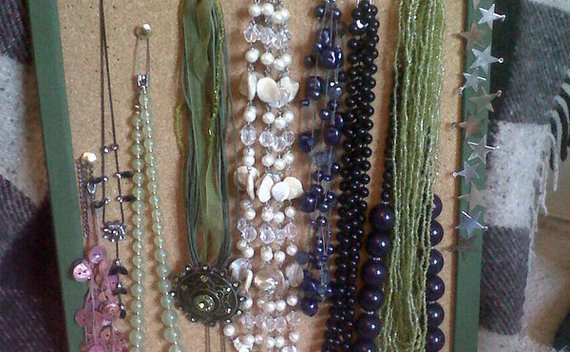 Corkboard Necklace Display
