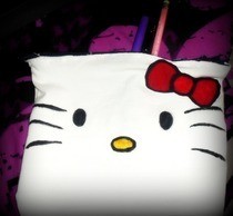 Hello Kitty Pencil Pouch From A T Shirt