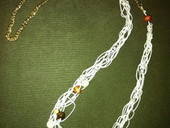 Beaded Finger Woven/Macrame Necklace