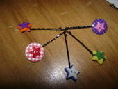 Button Bobby Pins