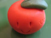 Fimo Orange Eraser