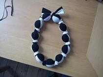 Wooden Bead/Fabric Necklace