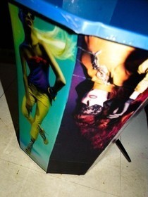 Decoupage Trash Bin