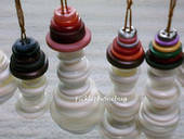Stacked Button Snowman Ornaments
