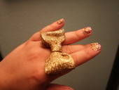 Glitter Bow Ring