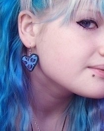 Leopard Heart Earrings