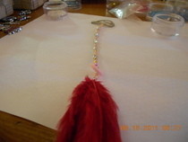 Beaded Feather Hair Clip