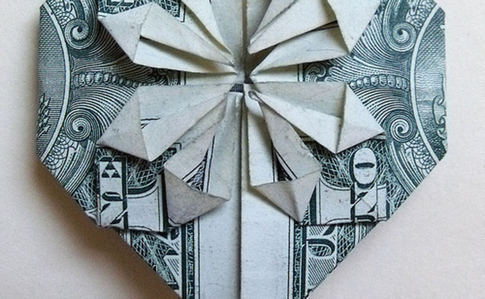 Decorative Money Origami Heart