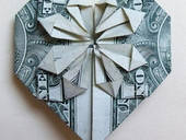 Decorative Money Origami Heart
