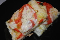"Open Faced Tomato Grilled Cheese"