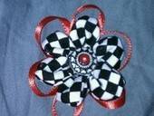 Fabric Flower Hair Bow
