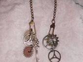 Key And Gears Steampunk Earrings