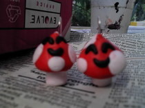 Kawaii Mushroom Fimo Earings!