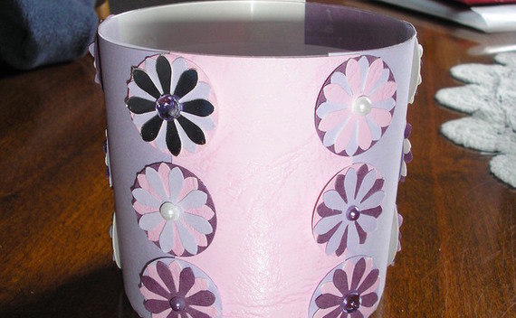 Purple Make Up Sponge Pot