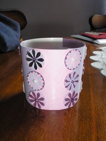 Purple Make Up Sponge Pot