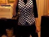 Checker Print Vest