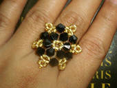 Snowflakes Beaded Ring