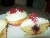 Raspberry Coconut Cupcakes