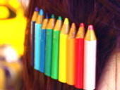 Rainbow Pencil Barrette