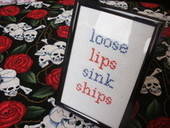 'Loose Lips Sink Ships' Cross Stitch