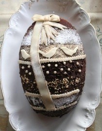 Easter Egg Shaped Cake