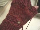 Button Clasp Fingerless G Loves