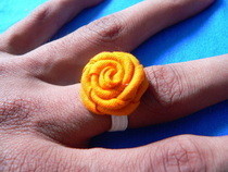 Fabric Rose Ring