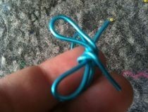 Coloured Metal Bow Ring