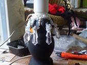 Lamp Stand With Dripping Pearl Effect.