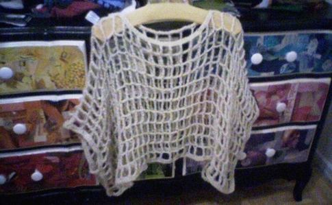 Easy Crocheted Mesh Poncho