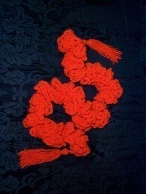 Crocheted Ruffled Boa Scarf