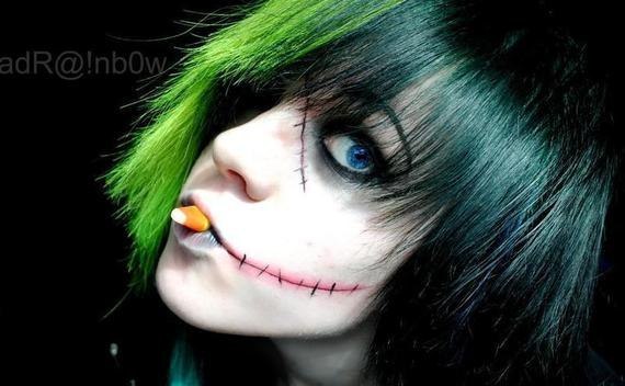 Stiches/Zombie Girl Makeup