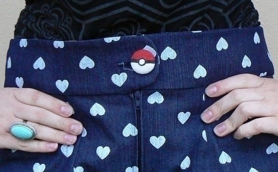 Fabric Covered PokÃ©button