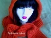 Kitty Hood Scarf With Pockets/Fleece Fox Scoodie