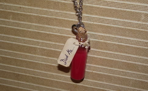 Alice In Wonderland Drink Me Necklace