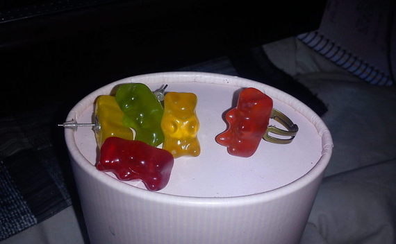 Gummy Bear Ring And Earrings.