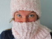 Fuzzy Knit Hat/Scarf