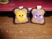 Peanut Butter And Jelly Plushie Keychains