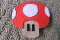 Mario Mushroom Brooch