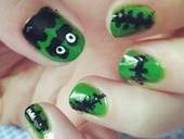 Halloween Nails, Bride & Frankenstein Inspired 