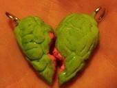 Bff Zombie Heart Key Chains